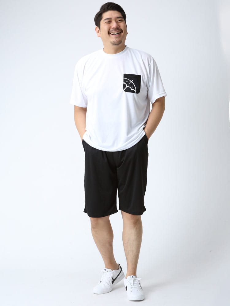 大きいサイズ メンズ Arnold Palmer (アーノルドパーマー) DRY 吸水速乾 メッシュ 半袖 Tシャツ ショートパンツ セットアップ パジャマ 部屋着