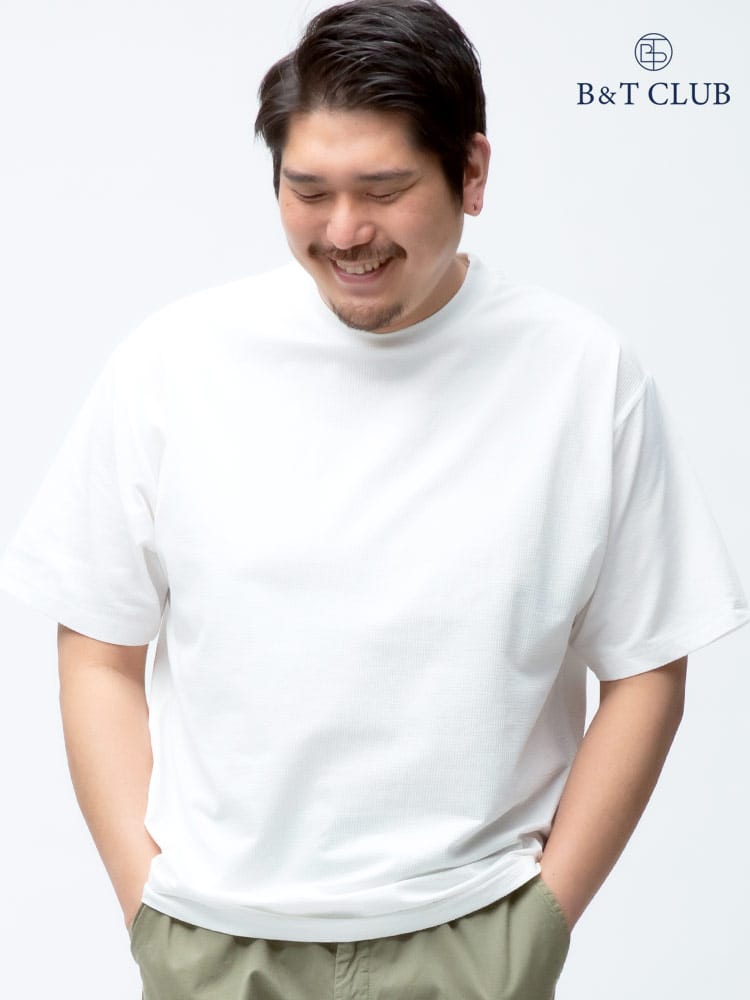 大きいサイズ メンズ B＆T CLUB SOLOTEX 無地 クルーネック 半袖 Tシャツ
