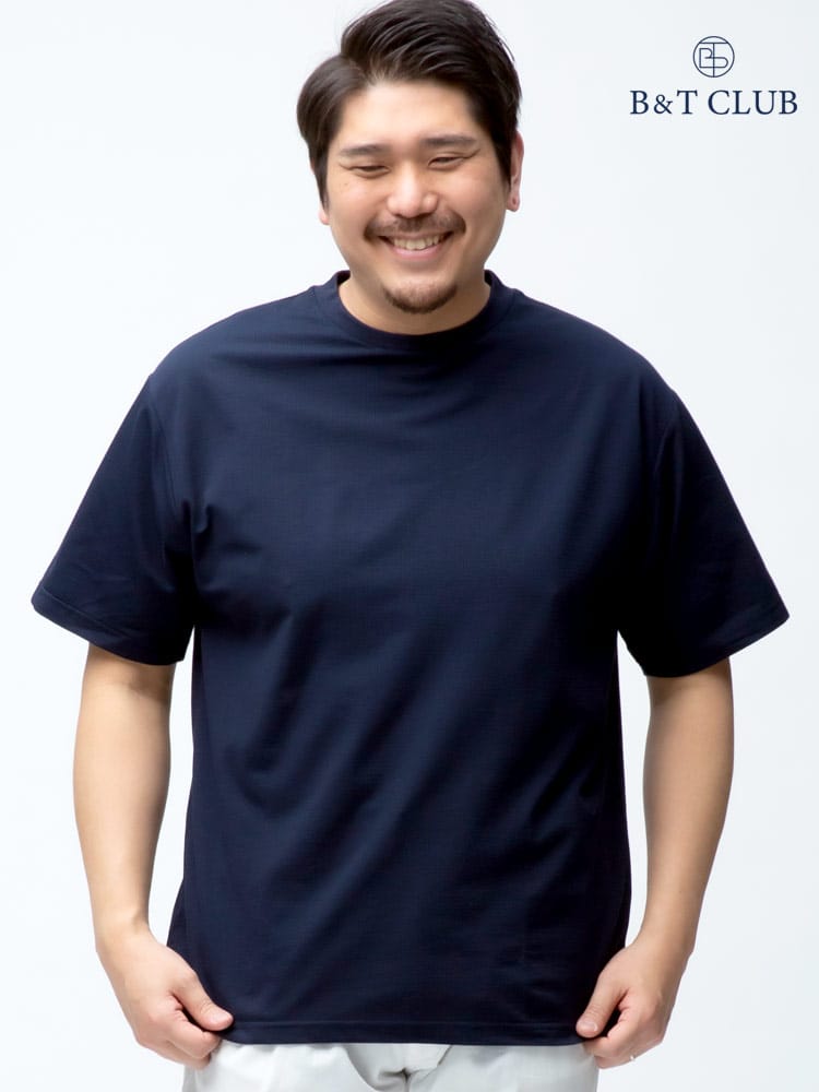大きいサイズ メンズ B＆T CLUB SOLOTEX 無地 クルーネック 半袖 Tシャツ