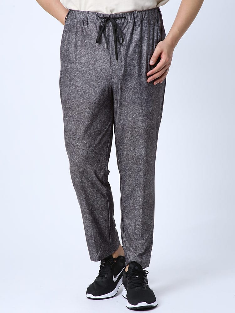 大きいサイズ メンズ B＆T CLUB (ビーアンドティークラブ) ストレッチ プリント イージーケア アンクルパンツ