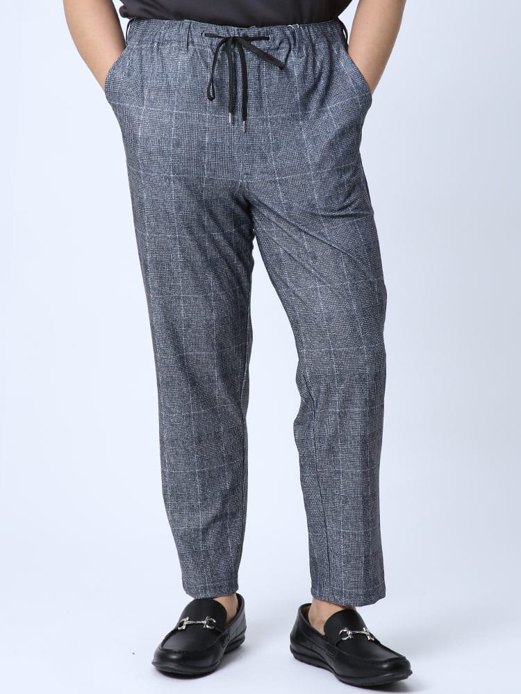 大きいサイズ メンズ B＆T CLUB (ビーアンドティークラブ) ストレッチ プリント イージーケア アンクルパンツ