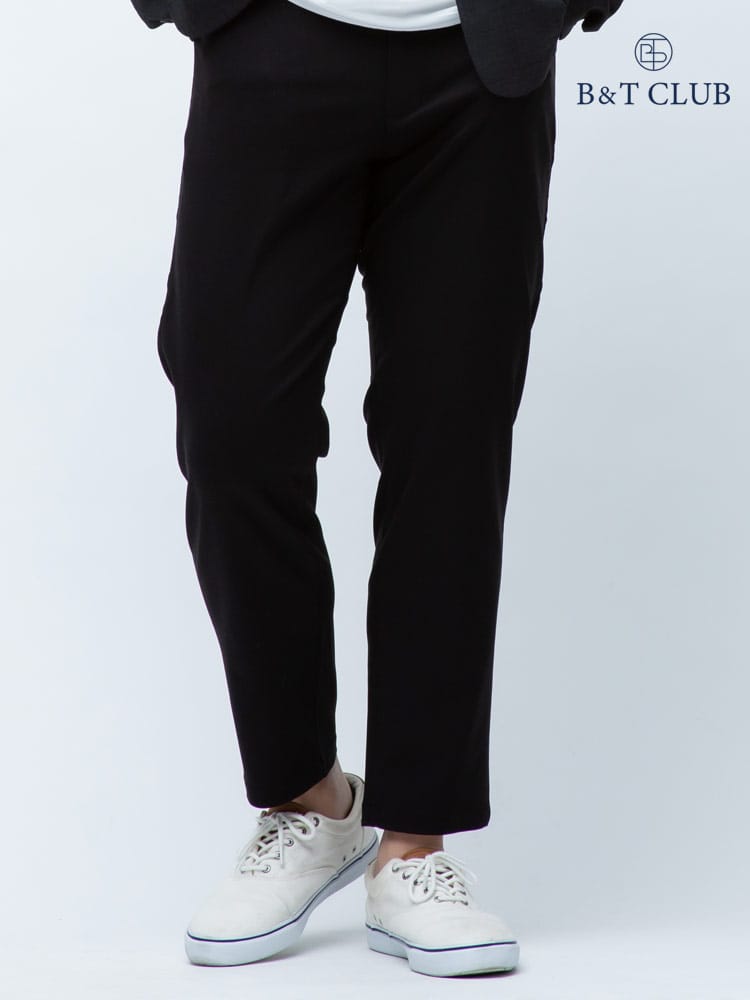 大きいサイズ メンズ B＆T CLUB Reflax ウェザーストレッチ イージーケア 無地 アンクルパンツ