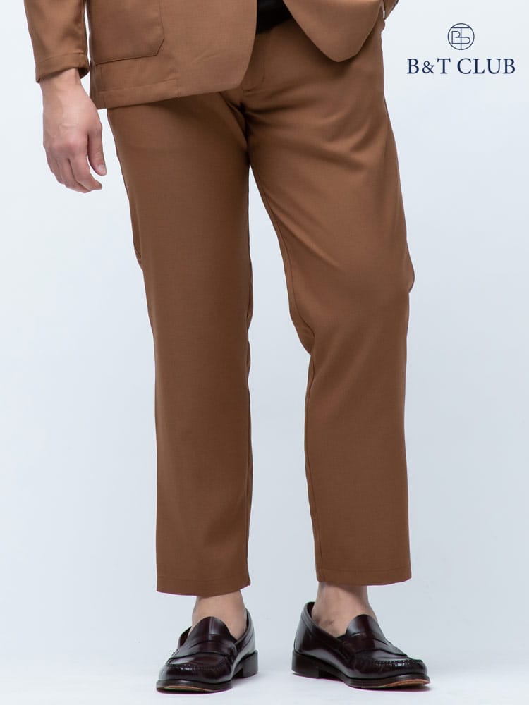 大きいサイズ メンズ B＆T CLUB Reflax ウェザーストレッチ イージーケア 無地 アンクルパンツ