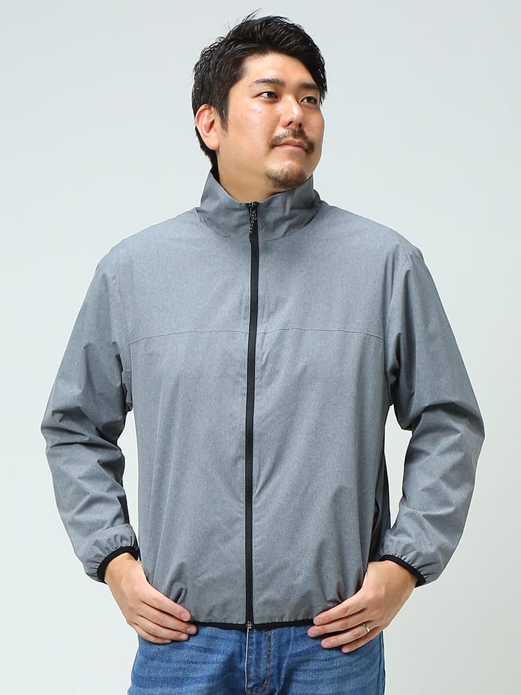 在庫処分 返品交換不可 大きいサイズ メンズ B＆T CLUB (ビーアンドティークラブ) ALL-WEATHER 撥水 ストレッチ 防花粉 裏メッシュ フルジップ ジャケット