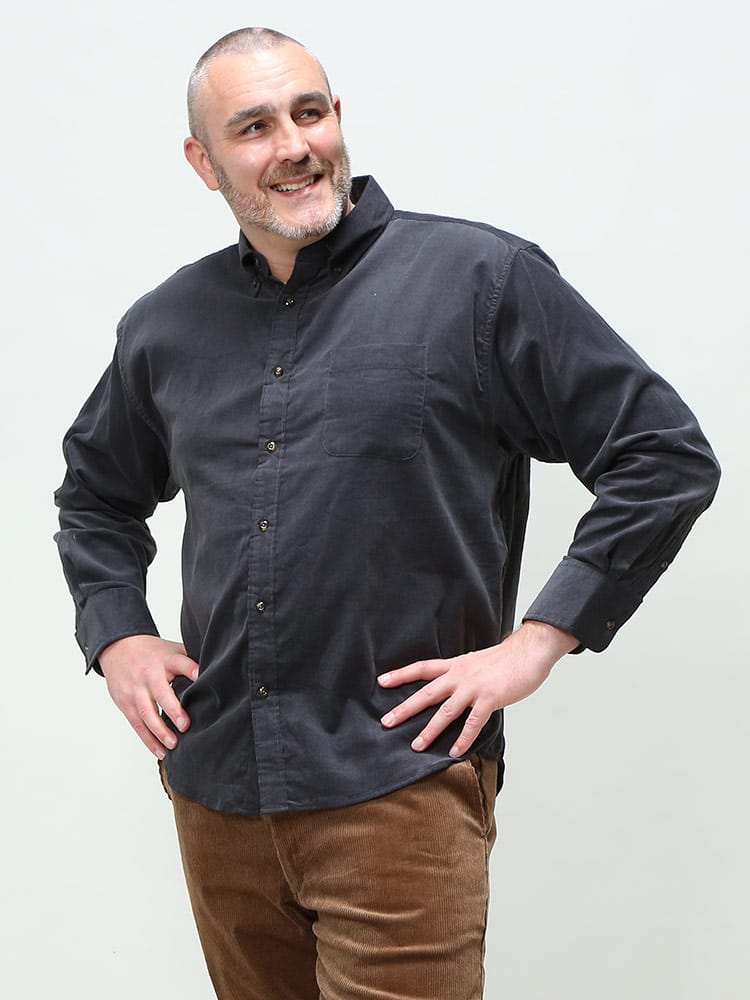 大きいサイズ メンズ B＆T CLUB (ビーアンドティークラブ) 抗菌消臭 コーデュロイ ボタンダウン 長袖 シャツ オシャバリシャツ