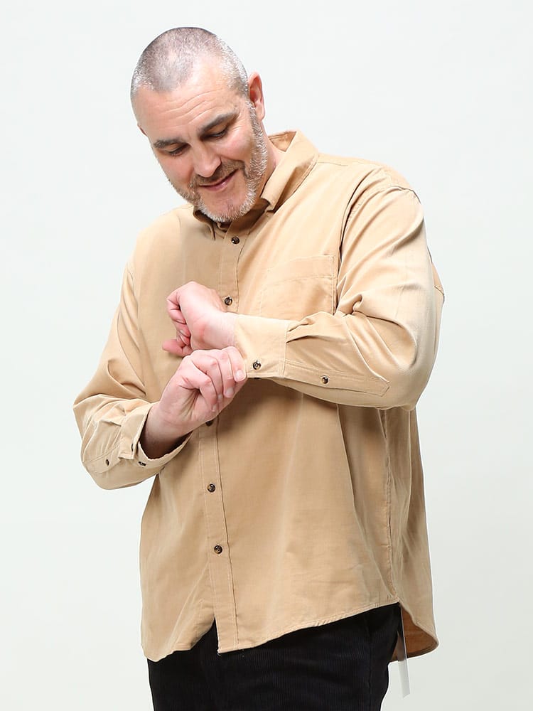 大きいサイズ メンズ B＆T CLUB (ビーアンドティークラブ) 抗菌消臭 コーデュロイ ボタンダウン 長袖 シャツ オシャバリシャツ