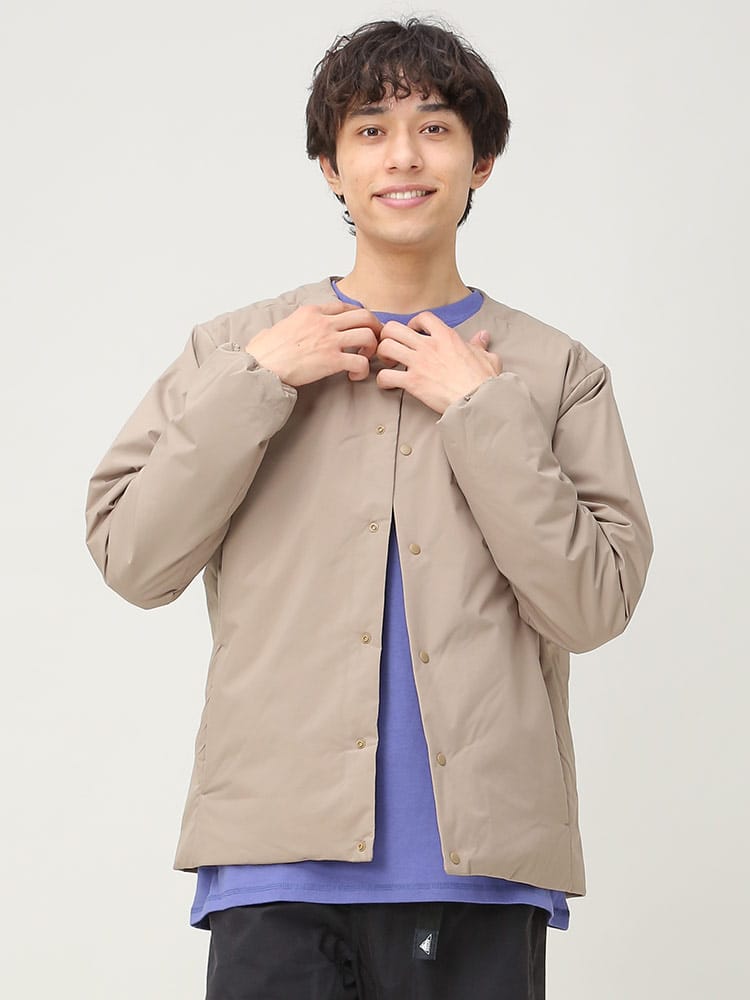 SAKAZEN (サカゼン) ALL-WEATHER 撥水 ストレッチ 防花粉 ノーカラー 中綿 ブルゾン