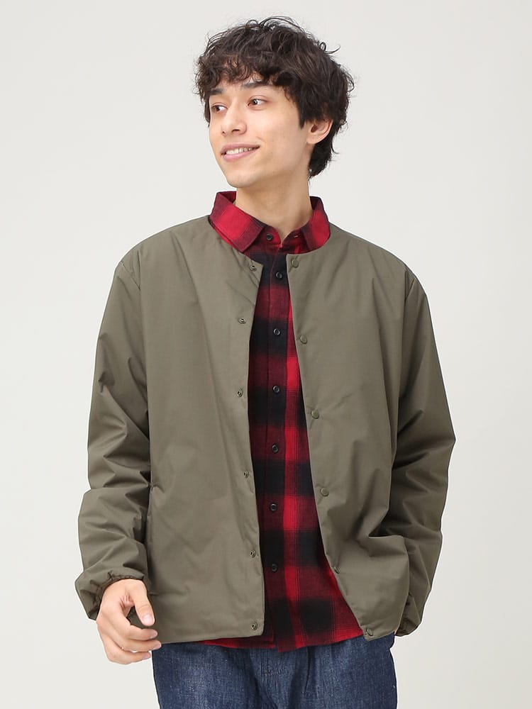 SAKAZEN (サカゼン) ALL-WEATHER 撥水 ストレッチ 防花粉 ノーカラー 中綿 ブルゾン