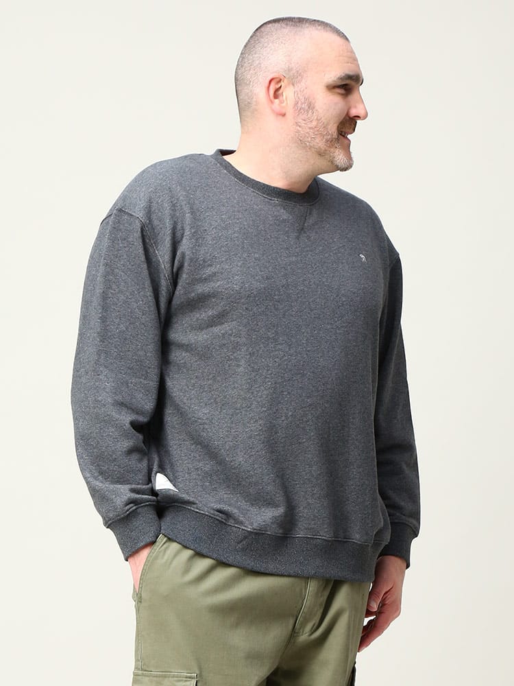 大きいサイズ メンズ Arnold Palmer (アーノルドパーマー) 抗菌防臭 ワンポイント クルーネック トレーナー