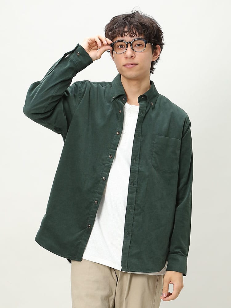 S＆SONS (エスアンドサンズ) コーデュロイ ボタンダウン 長袖 シャツ