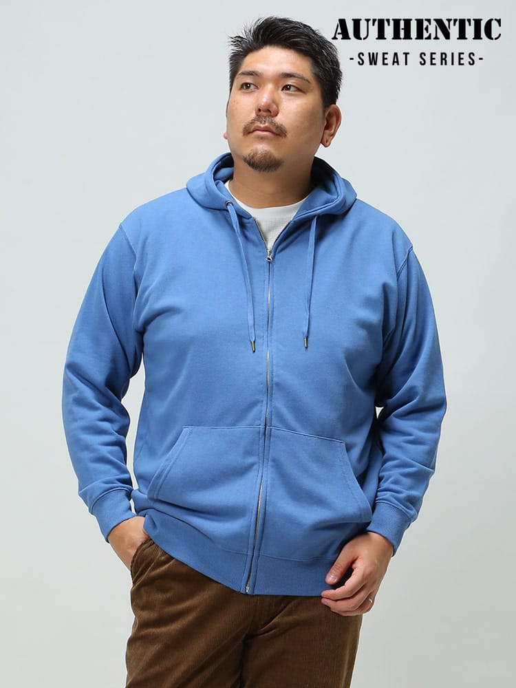 在庫処分 返品交換不可 大きいサイズ メンズ B＆T CLUB (ビーアンドティークラブ) オーセンティックスウェットシリーズ USAコットン 迷彩＆無地 フルジップ パーカー