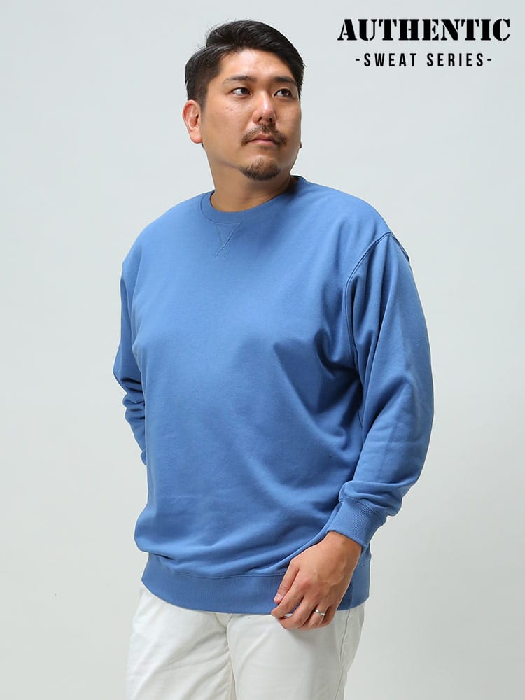 WEB限定価格 在庫処分 返品交換不可 USAコットン 迷彩＆無地 クルーネック トレーナー オーセンティックスウェットシリーズ (B＆T CLUB) ビーアンドティークラブ 大きいサイズ メンズ