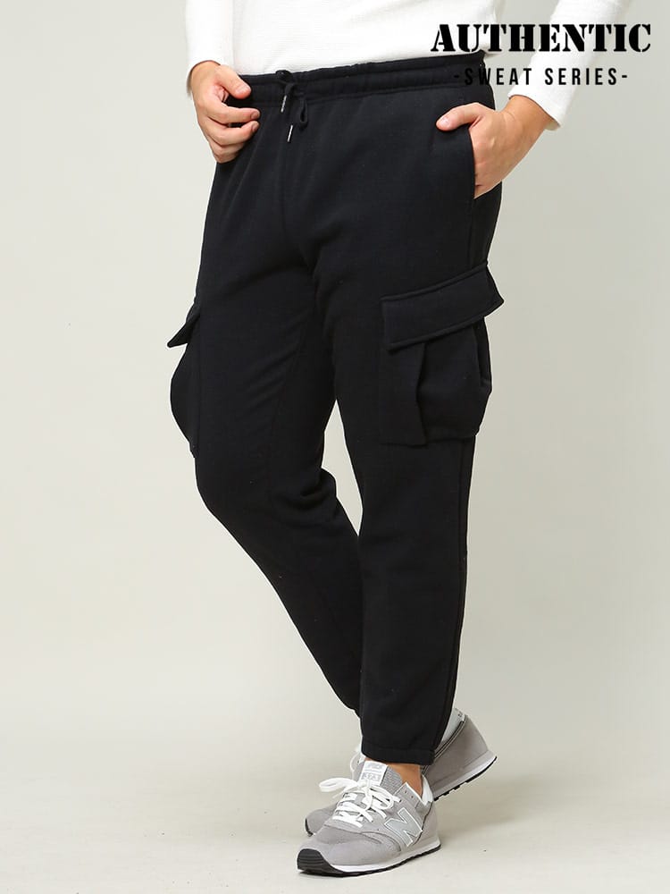 在庫処分 返品交換不可 大きいサイズ メンズ B＆T CLUB (ビーアンドティークラブ) オーセンティックスウェットシリーズ USAコットン 裏起毛 カーゴパンツ