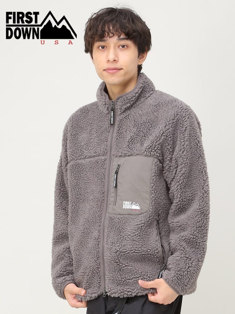 FIRST DOWN USA (ファーストダウンユーエスエー) ポケット スタンド フルジップ ボアジャケット BOA JKT F342555C