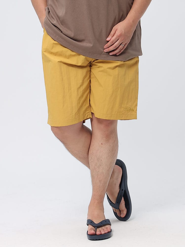 大きいサイズ メンズ FIRST DOWN USA (ファーストダウンユーエスエー) ナイロン ウエストコード ショートパンツ