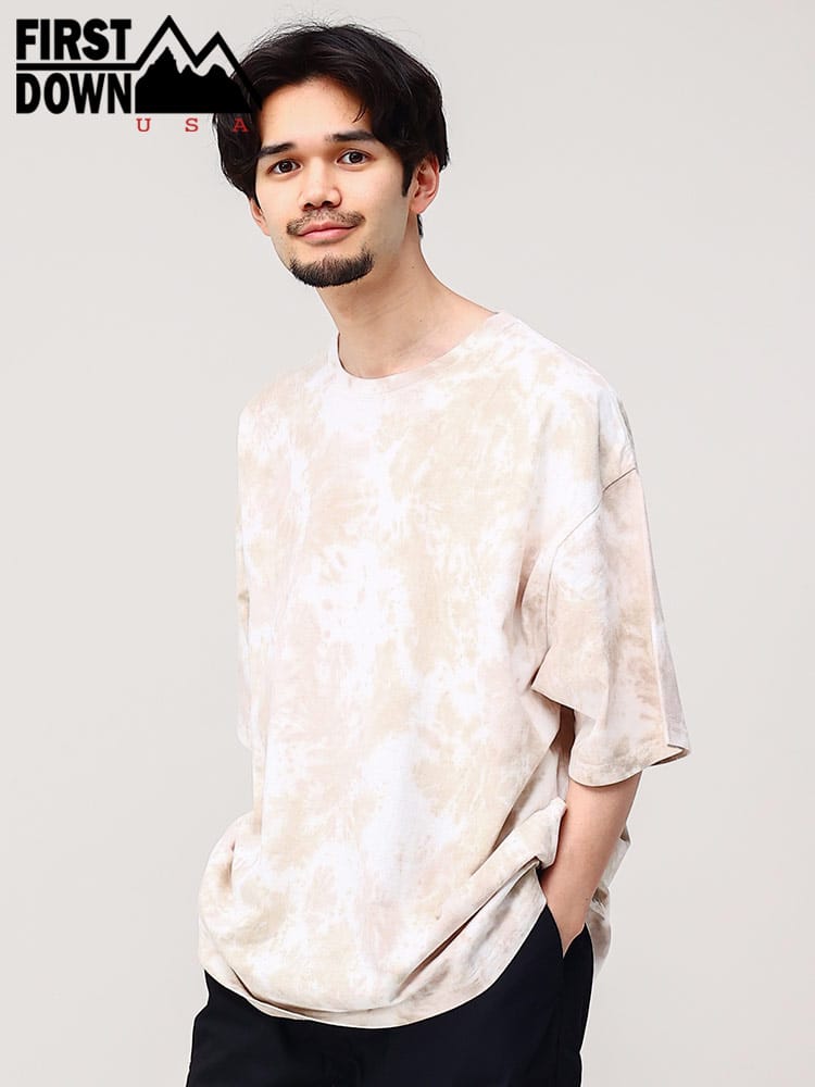 ファーストダウンユーエスエー Tシャツ タイダイ柄 FIRST DOWN USA オーバーサイズ クルーネック ユニセックス 半袖 <br>メンズ 男性 トップス シャツ Tシャツ クルー 半袖 春 夏 F401003CD12<br>