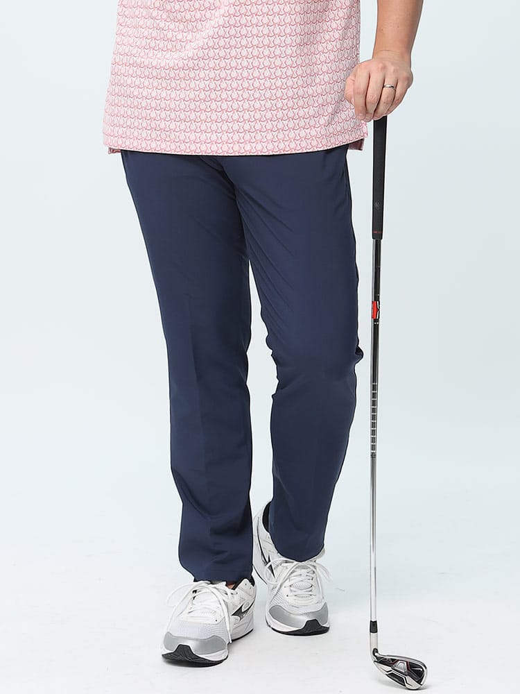 在庫処分 返品交換不可 大きいサイズ メンズ B＆T GOLF (ビーアンドティーゴルフ) GOLF ストレッチ 無地 ノータック パンツ