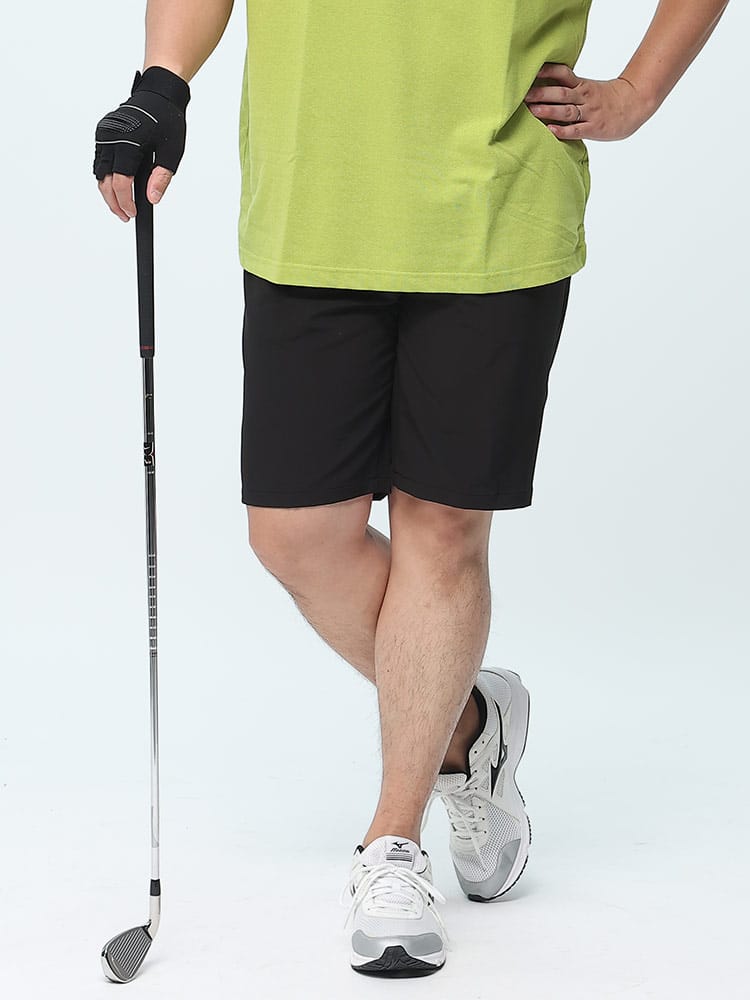 WEB限定価格 在庫処分 返品交換不可 大きいサイズ メンズ B＆T GOLF (ビーアンドティーゴルフ) GOLF ストレッチ 無地 ショートパンツ