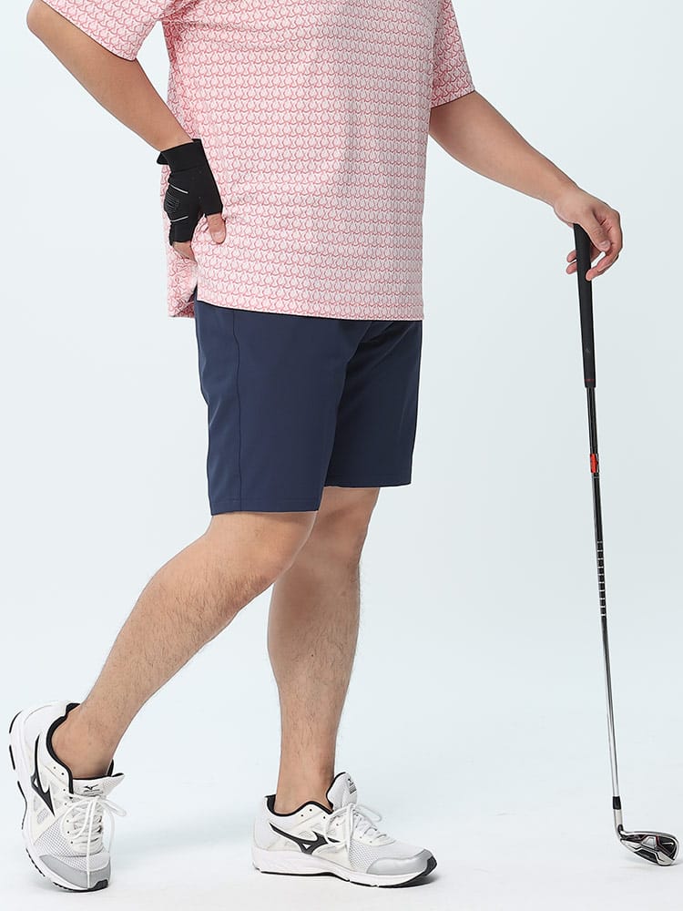 WEB限定価格 在庫処分 返品交換不可 大きいサイズ メンズ B＆T GOLF (ビーアンドティーゴルフ) GOLF ストレッチ 無地 ショートパンツ