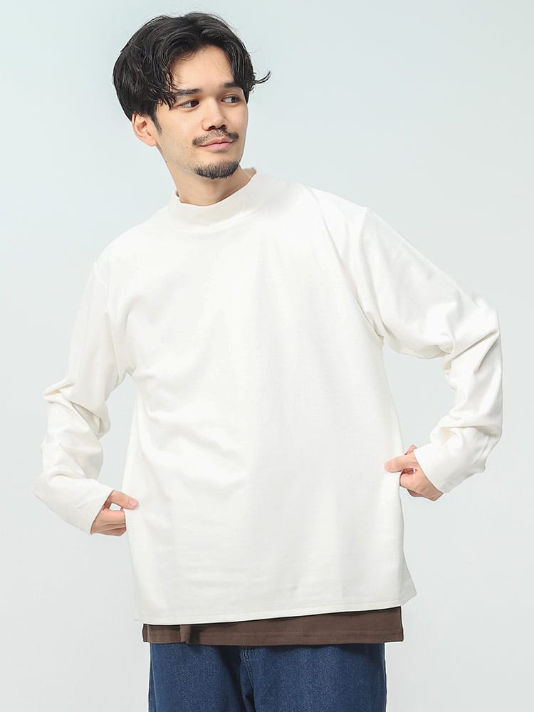 KAITEKI+ (カイテキプラス) 吸湿発熱 フラッフィースムース ハイネック 長袖 Tシャツ