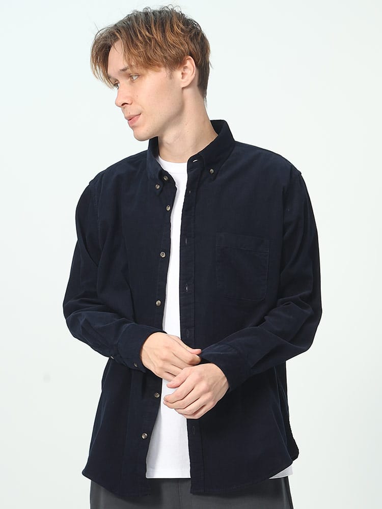 S＆SONS (エスアンドサンズ) コーデュロイ ボタンダウン 長袖 シャツ