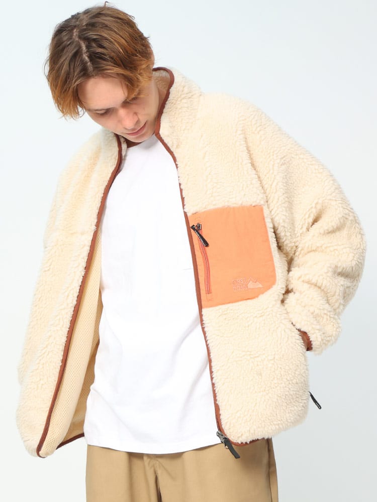 FIRST DOWN USA (ファーストダウンユーエスエー) ボアフリース フルジップ ジャケット BOA FLEECE JKT