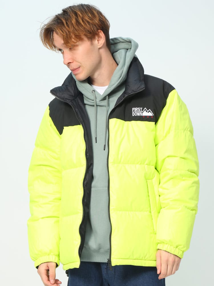 FIRST DOWN USA (ファーストダウンユーエスエー) リバーシブル フルジップ ダウンジャケット BUBBLE DOWN JKT