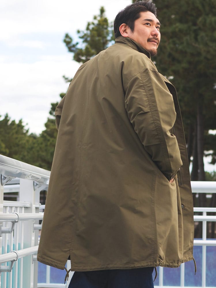 【WEB限定価格】モッズコート フルジップ スタンド アウター コート ロング ミリタリー 大きいサイズ メンズ