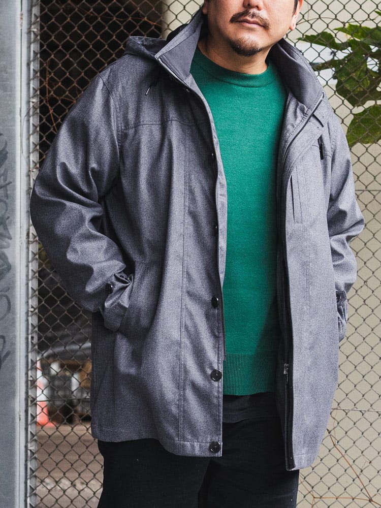 ボンディングコート フード着脱 フェイクウール アウター コート ジャケット ブルゾン 大きいサイズ メンズ