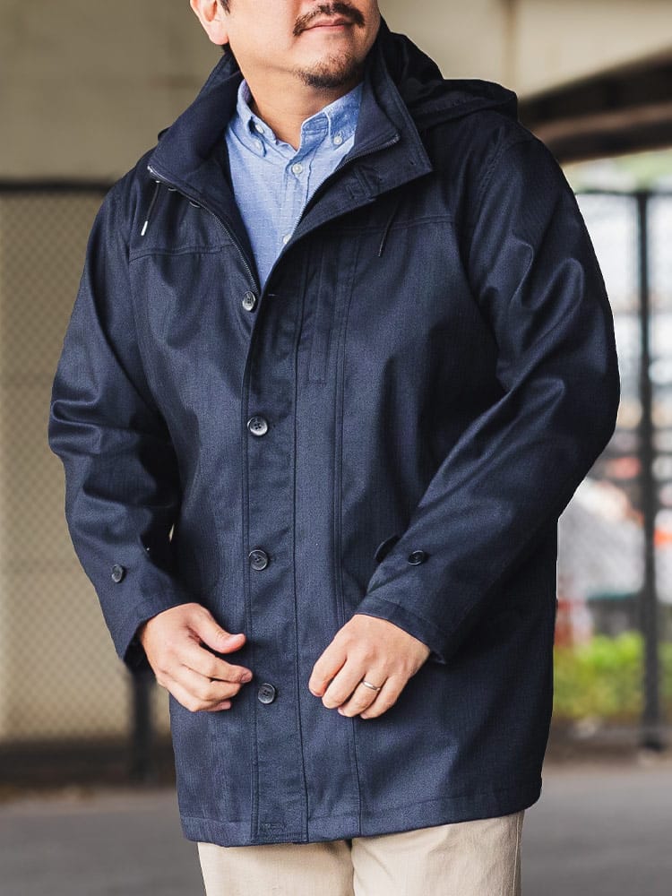 ボンディングコート フード着脱 フェイクウール アウター コート ジャケット ブルゾン 大きいサイズ メンズ