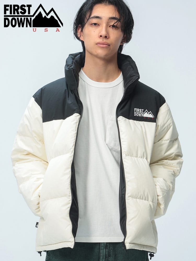 FIRST DOWN USA (ファーストダウンユーエスエー) リバーシブル 撥水 バブルダウンジャケット マイクロフト 700フィルパワー F742001D12