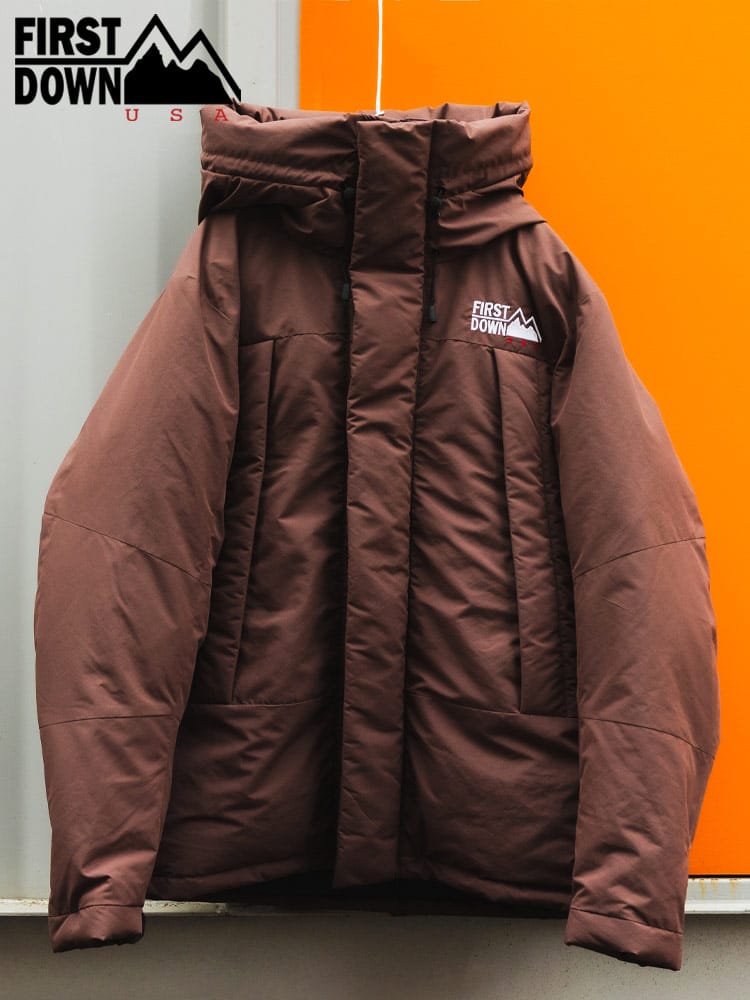 FIRST DOWN USA (ファーストダウンユーエスエー) 撥水 ロゴ刺繍 ダウンジャケット 700フィルパワー WRAP DOWN PARKA  F742006D12