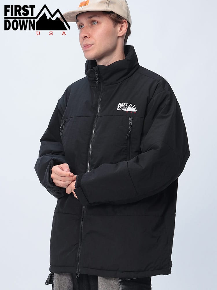 FIRST DOWN USA (ファーストダウンユーエスエー) ビッグジッパーポケット スタンドカラー 中綿ジャケット F742012