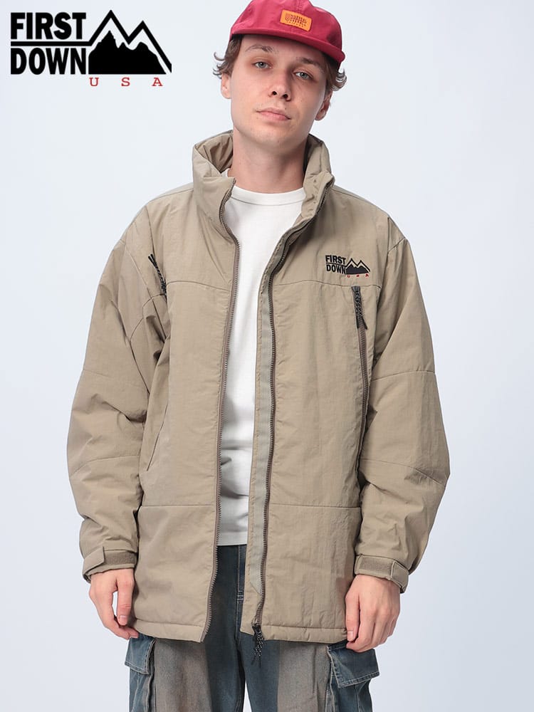 FIRST DOWN USA (ファーストダウンユーエスエー) ビッグジッパーポケット スタンドカラー 中綿ジャケット F742012