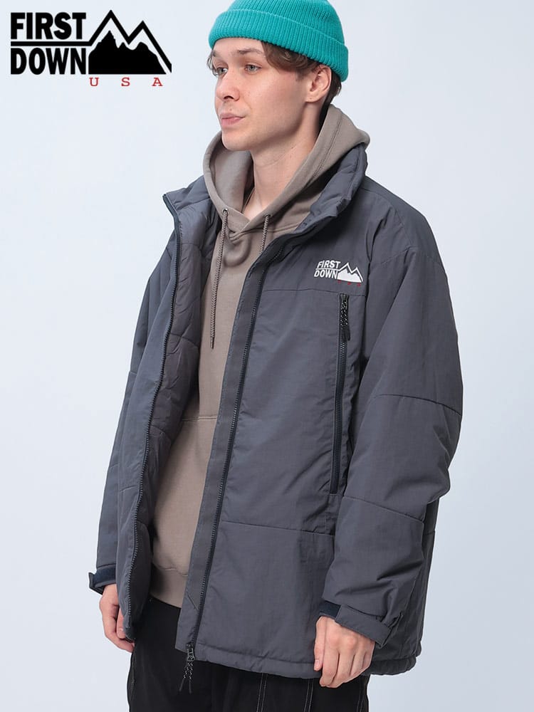 FIRST DOWN USA (ファーストダウンユーエスエー) ビッグジッパーポケット スタンドカラー 中綿ジャケット F742012