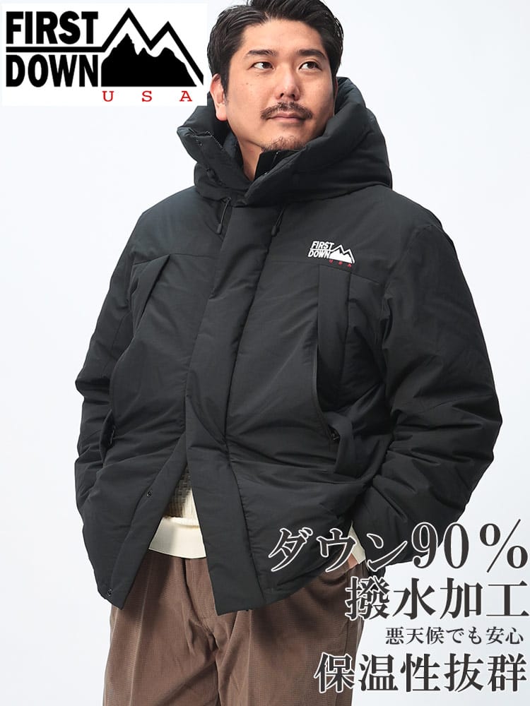ダウンパーカー フード フルジップ  WRAP DOWN PARKA アウター ブルゾン ダウン 防寒 秋冬 大きいサイズ メンズ 