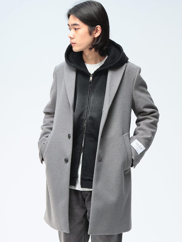 S＆SONS (エスアンドサンズ) ふわかる ストレッチ メルトン チェスターコート 9402387 メンズ ユニセックス トップス アウター ロングコート シンプル フォーマル