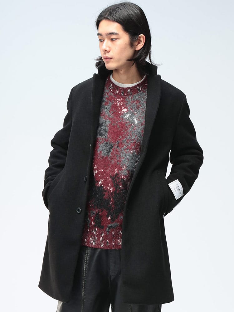 S＆SONS (エスアンドサンズ) ふわかる ストレッチ メルトン チェスターコート 9402387 メンズ ユニセックス トップス アウター ロングコート シンプル フォーマル