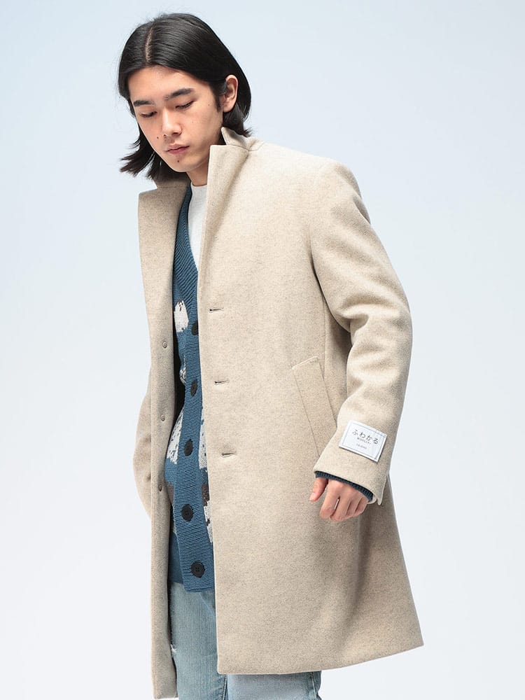 S＆SONS (エスアンドサンズ) ふわかる ストレッチ メルトン チェスターコート 9402387 メンズ ユニセックス トップス アウター ロングコート シンプル フォーマル