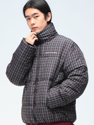 mihns closet (ミンズクローゼット) ボリュームブルゾン ストレッチ フルジップ 薄中綿 7452487B メンズ ユニセックス トップス アウター ジャケット ブルゾン スタンド フルジップ