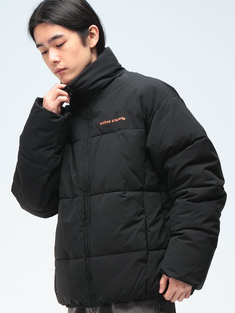 mihns closet (ミンズクローゼット) ボリュームブルゾン ストレッチ フルジップ 薄中綿 7452487B メンズ ユニセックス トップス アウター ジャケット ブルゾン スタンド フルジップ