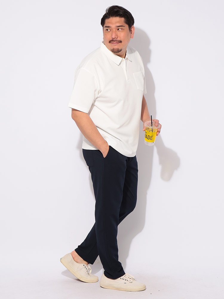 ポロシャツ 半袖 無地 メンズ 大きいサイズ 快ラクWEAR DRYリップル