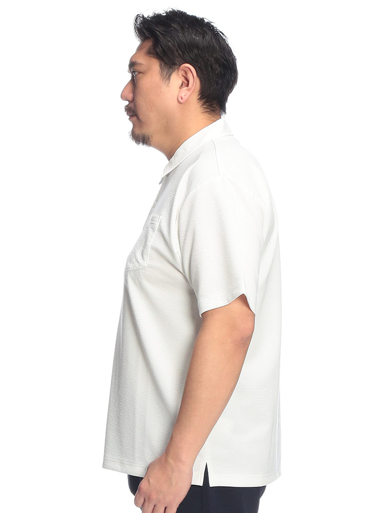 ポロシャツ 半袖 無地 メンズ 大きいサイズ 快ラクWEAR DRYリップル