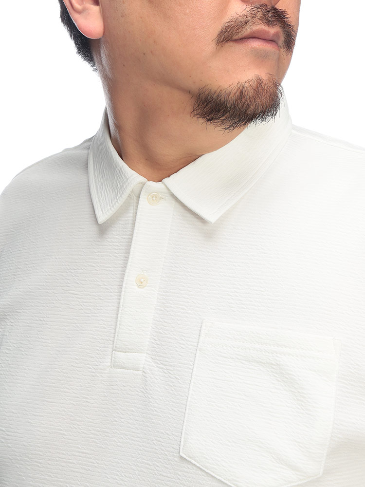 ポロシャツ 半袖 無地 メンズ 大きいサイズ 快ラクWEAR DRYリップル