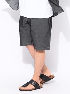 ショートパンツ メンズ 大きいサイズ ストレッチ 冷感 BREEZE DENIM ジップフライ ショーツ ボトムス ハーフパンツ 短パン デニム 薄手 冷たい 伸びる 春 夏