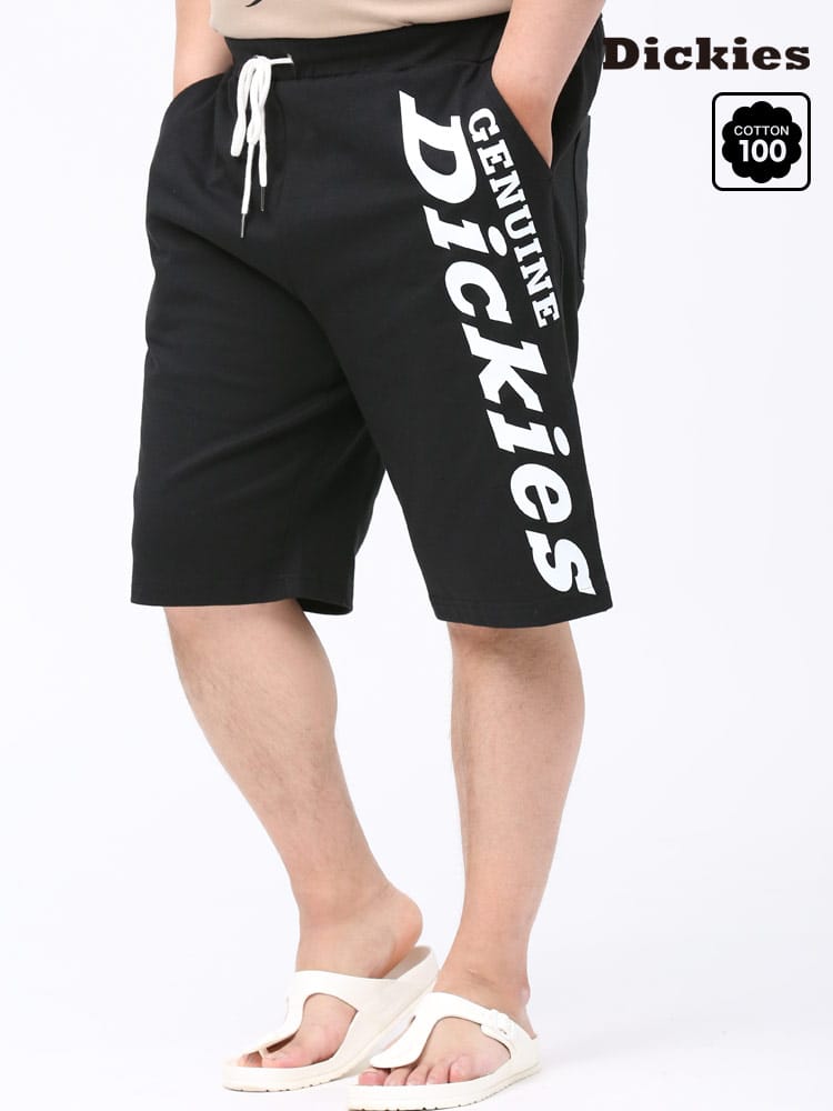 大きいサイズ メンズ GENUINE DICKIES (ジェニュインディッキーズ) 天竺 BIGプリント 前閉じ ショートパンツ