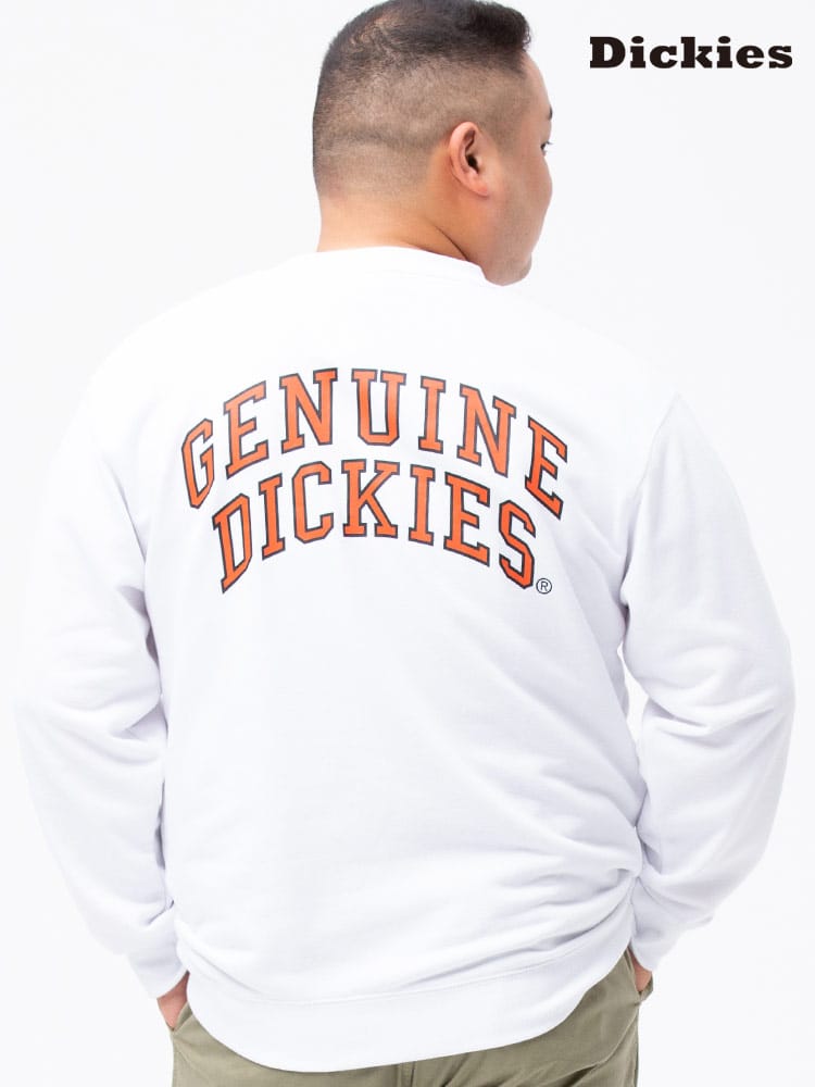 大きいサイズ メンズ GENUINE DICKIES (ジェニュインディッキーズ) 裏毛 バックプリント クルーネック トレーナー