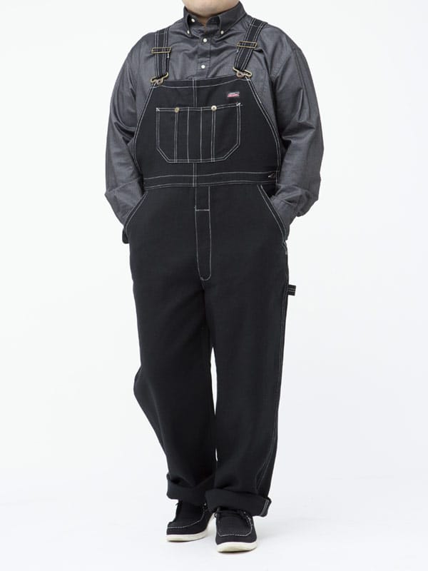 在庫処分 返品交換不可 大きいサイズ メンズ GENUINE DICKIES (ジェニュインディッキーズ) デニム＆ツイル コットン ポケット オーバーオール