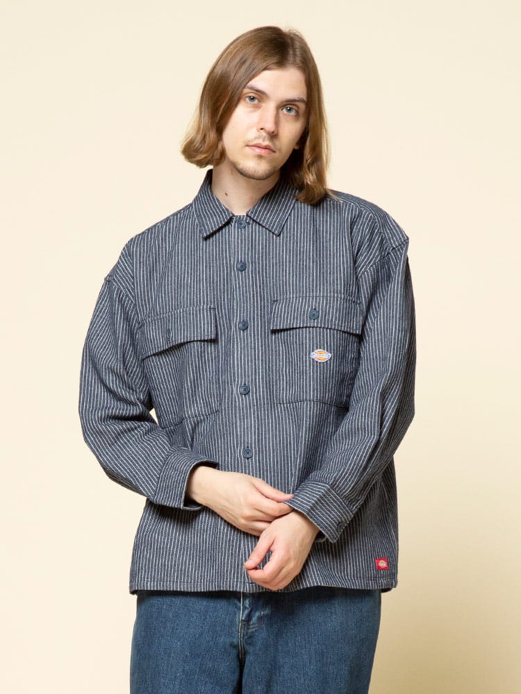Dickies (ディッキーズ) ツイル ポケット 長袖 ワークシャツ