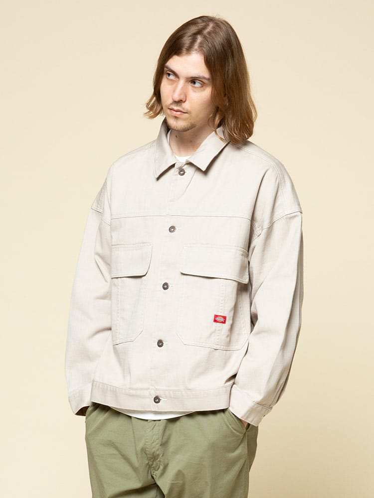Dickies (ディッキーズ) 綿100％ BIGポケット 襟付き ブルゾン